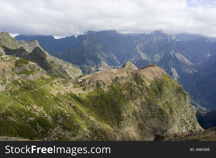 Madeira island, coast landscape at sunset - Atlantic ocean - Portugal. Madeira island, coast landscape at sunset - Atlantic ocean - Portugal