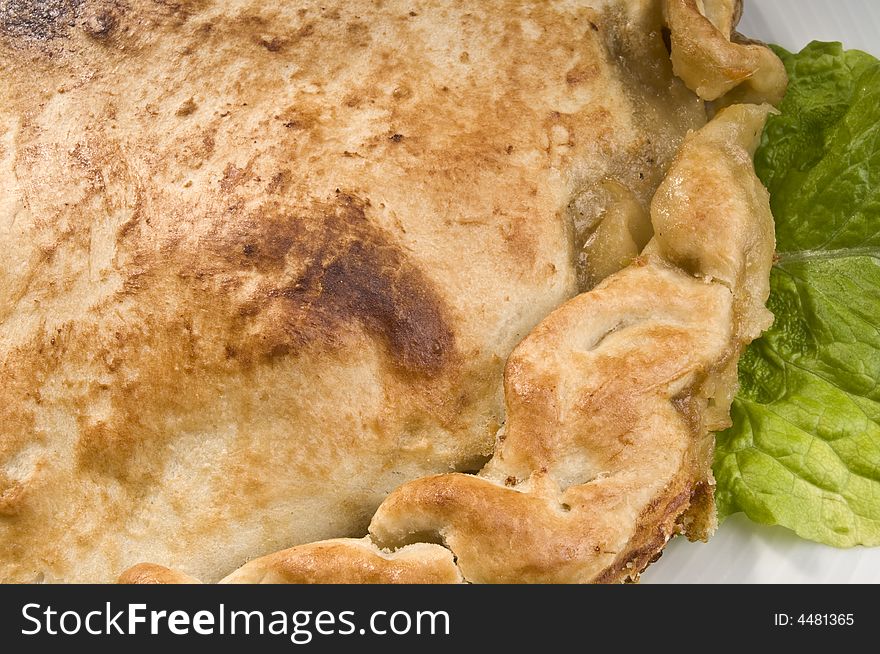 Cheese pie baked with crisp cover