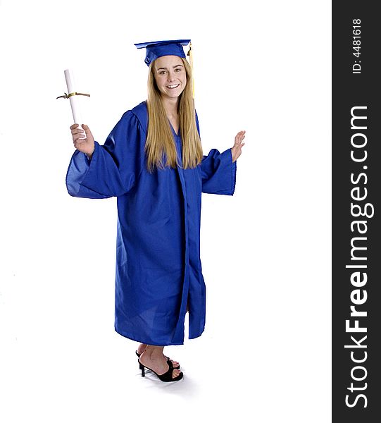 Smiling young teen just graduated