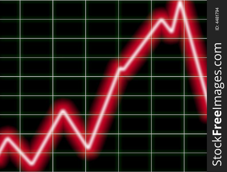 Conceptual depiction of a graph pattern against a black background