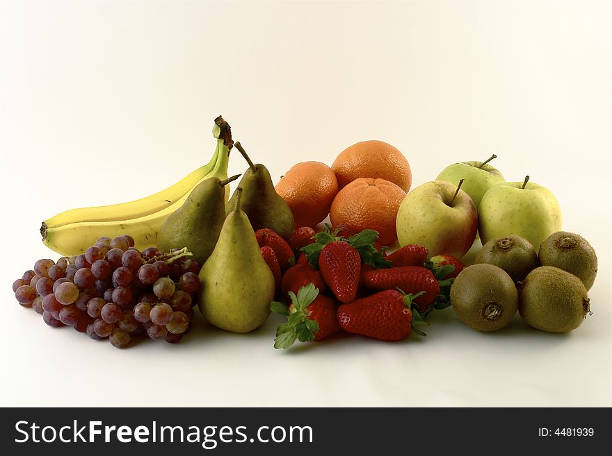 Large fresh assortment of fruit