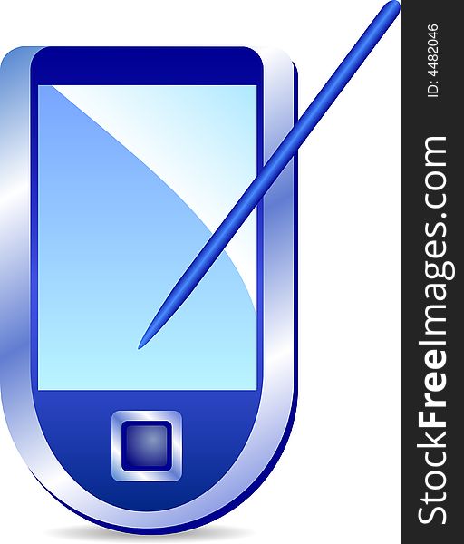 Icon of mobile computer. Vector illustration.
