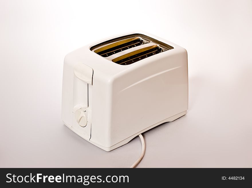 Kitchen series: white electric toaster over white