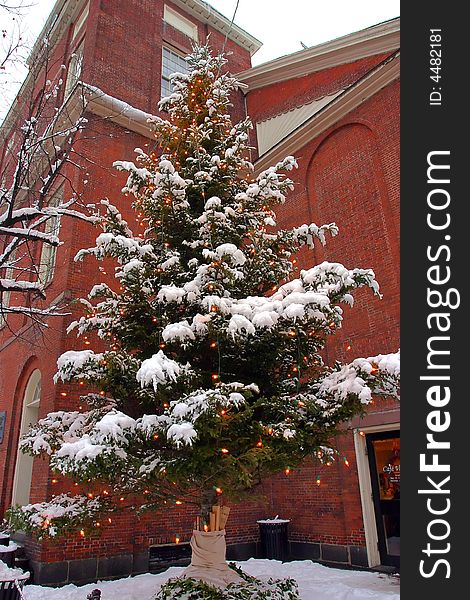 Stock image of a snowing winter at Boston, Massachusetts, USA. Stock image of a snowing winter at Boston, Massachusetts, USA