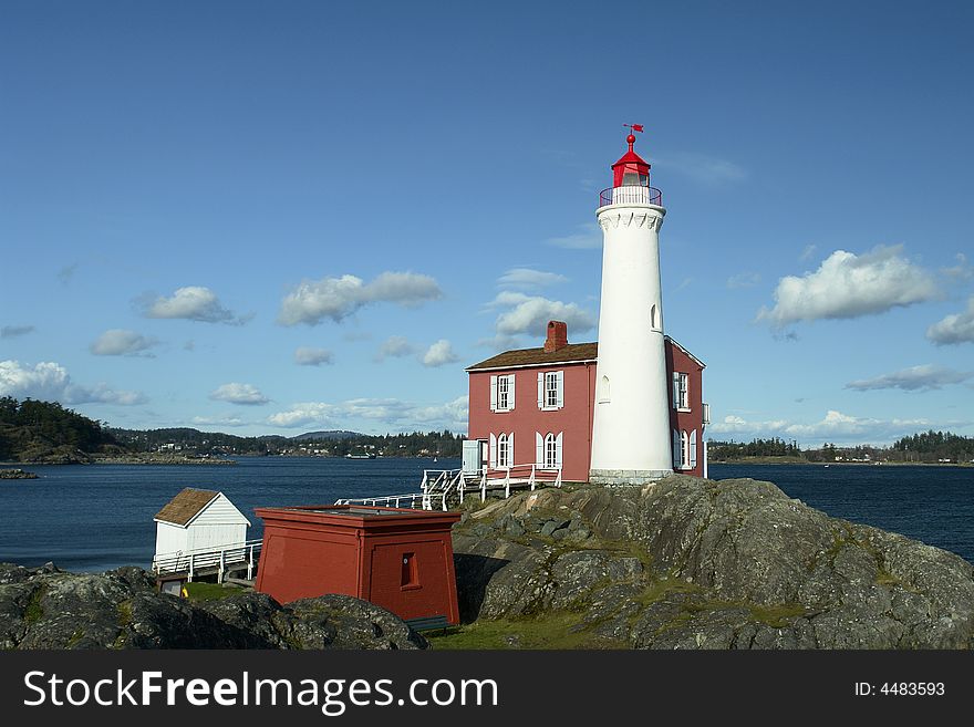 Lighthouse on the west coast of Vancouver Island. Lighthouse on the west coast of Vancouver Island