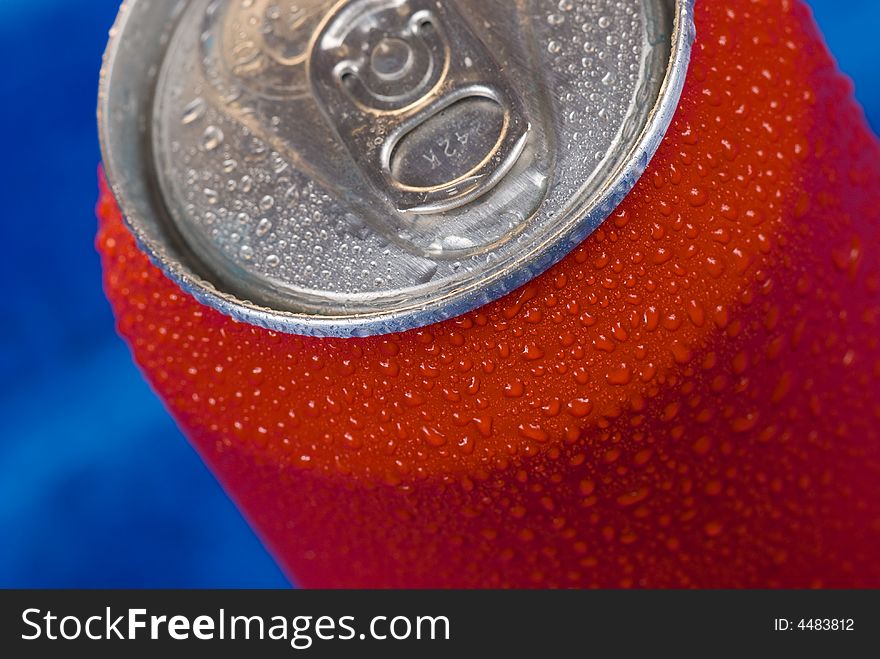 Red cans of soft drink Red cans