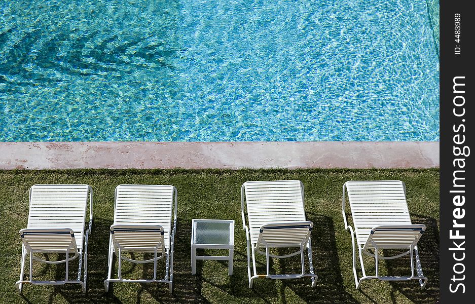 Lounge Chairs By Resort Pool