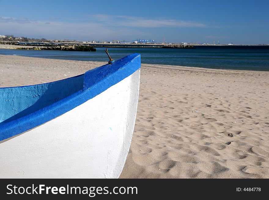 Old boat on the beach. Old boat on the beach