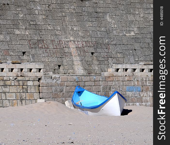 Rowing boat on the beach. Rowing boat on the beach