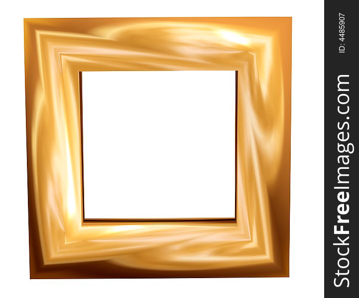 3D golden frame will go silver if desaturated