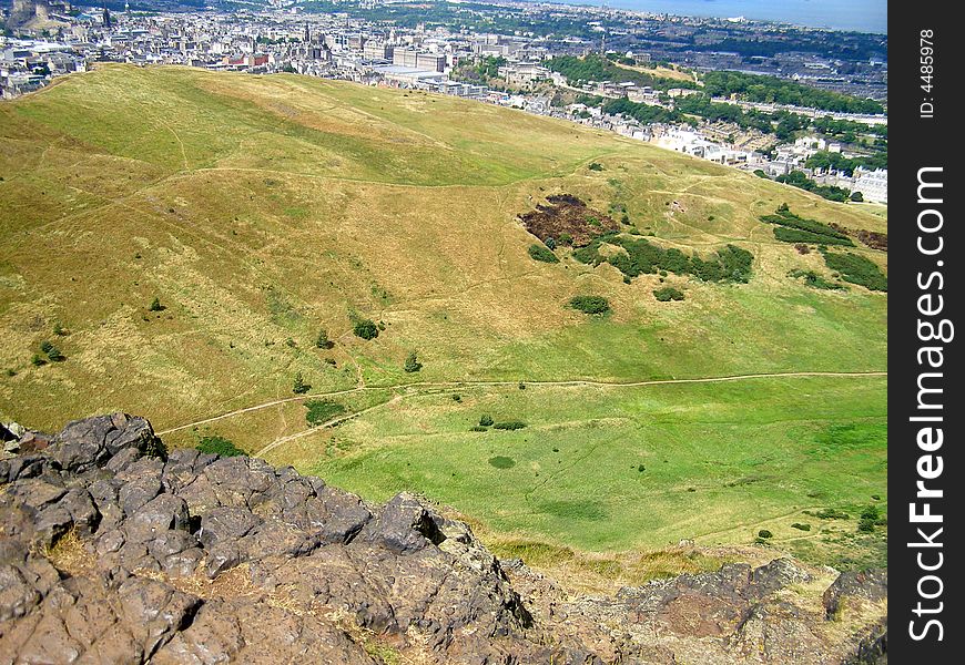 View from Artur's seat Edinburgh, Scotland