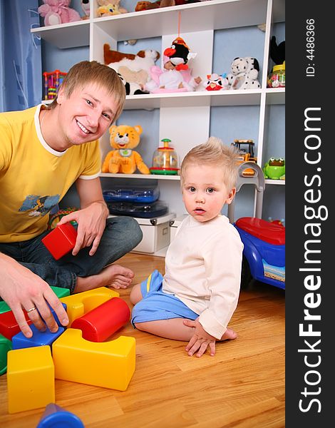 Father and child in the playroom 2