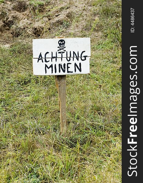 Germany mine field on the country