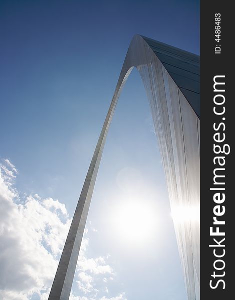 An interesting view of the St. Louis Arch - Gateway to the West - the Jefferson National Expansion Memorial (U.S. National Park Service). An interesting view of the St. Louis Arch - Gateway to the West - the Jefferson National Expansion Memorial (U.S. National Park Service)