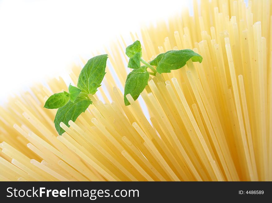 Spaghetti of isolated on white background