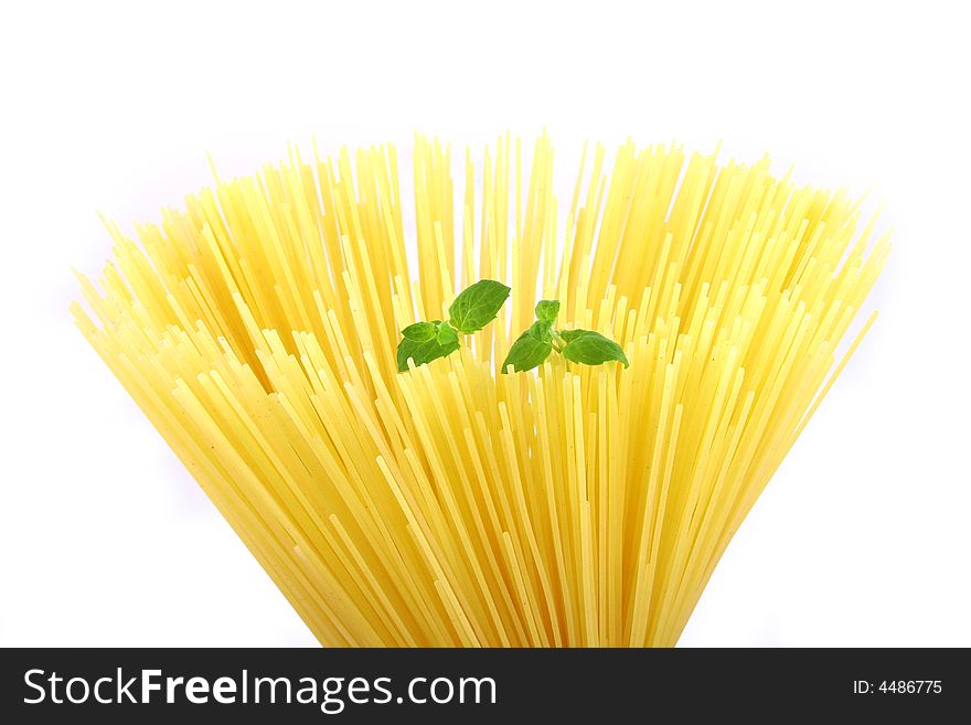 Spaghetti of isolated on white background