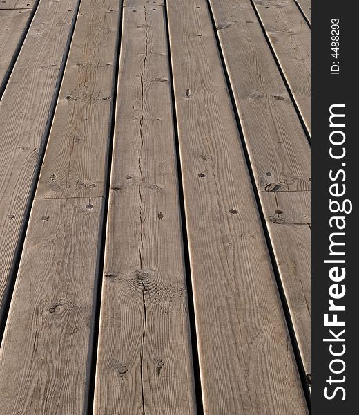 Wooden deck of a pier