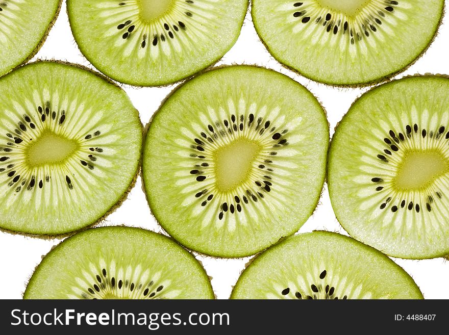 Sliced kiwi are very rich in vitamins
