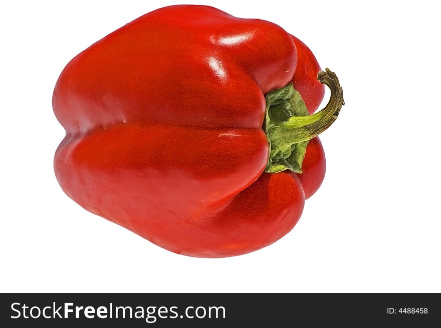 Bell peppers on the white background
