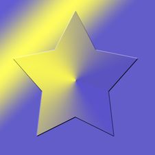 Purple Yellow Star Royalty Free Stock Photography