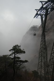 Cable Car Of Huangshan Mountain Stock Images Cable Car Of Huangshan Mountain Stock Images