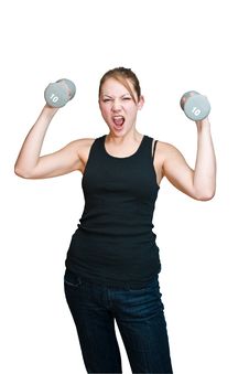 Woman Working Out Stock Photos Woman Working Out Stock Photos
