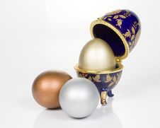 Gold Egg In Eggcup Stock Images Gold Egg In Eggcup Stock Images