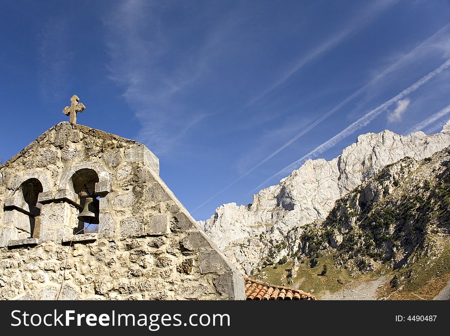 A remote church in mountains