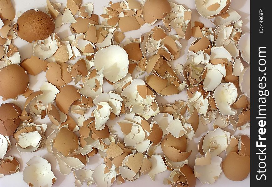 Broken eastern eggs shells, Easter delicate egg background. Broken eastern eggs shells, Easter delicate egg background