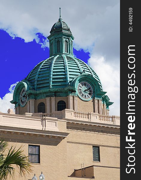 Southern county court house copper dome