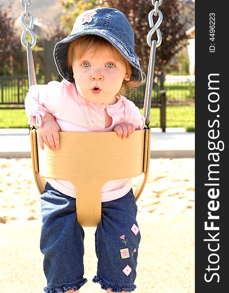 Girl on swing