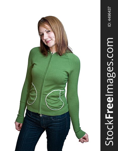 Woman With Green Sweater