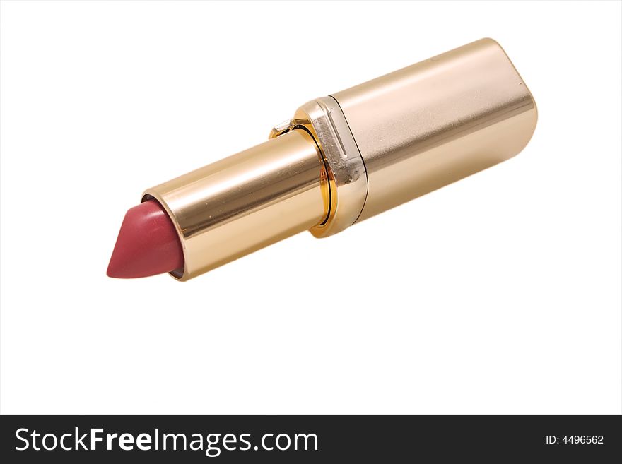 Lipstick tube isolated on white. Lipstick tube isolated on white