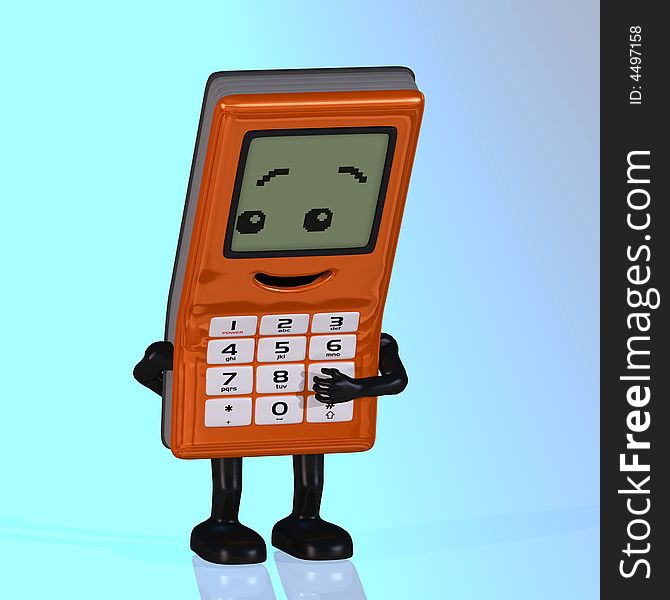 A multicolored cell phone with arms and legs
Image contains a Clipping Path. A multicolored cell phone with arms and legs
Image contains a Clipping Path