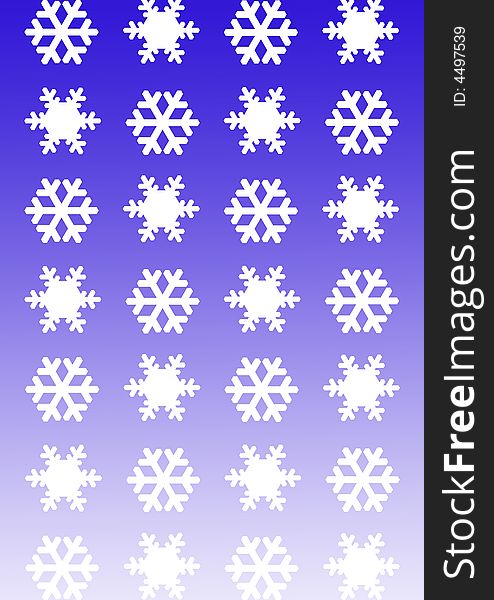 Computer generated illustration of a texture with snowflakes. Computer generated illustration of a texture with snowflakes