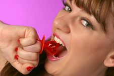 Bite Into Your Heart Stock Photography Bite Into Your Heart Stock Photography