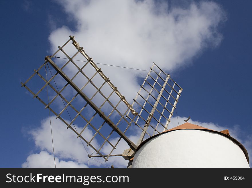 The sails of a windmill. The sails of a windmill