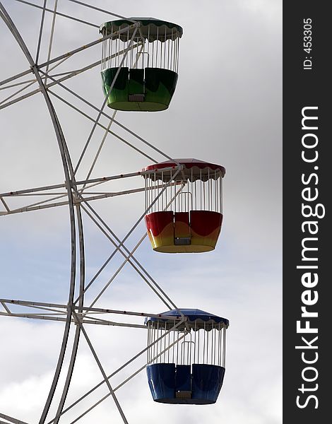 Three Ferris Wheel Cabins, Luna Park, Sydney, Australia