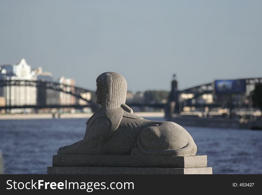 Sculpture of Sphinx in the Saint-Petersburg