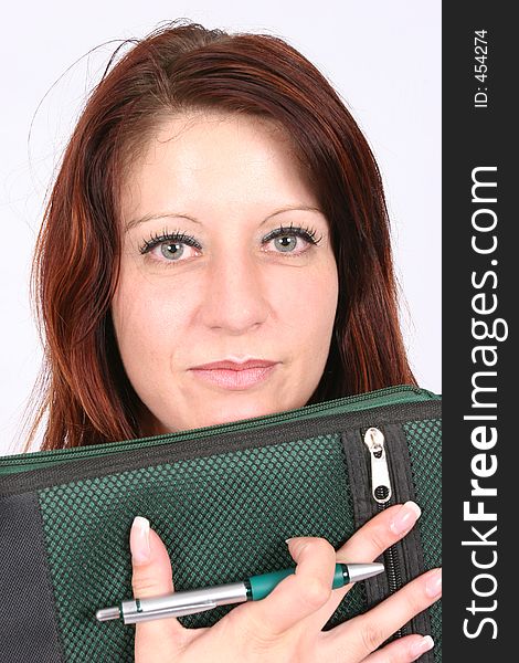 Businesswoman Holding A File