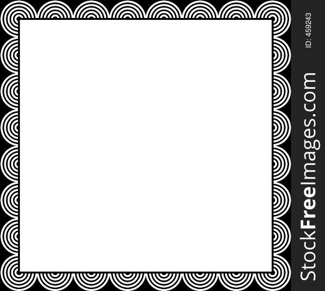 Black and white circle border - additional ai and eps format available on request