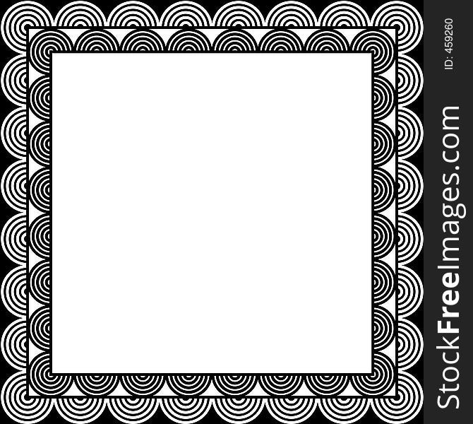 Black and white circle border - additional ai and eps format available on request