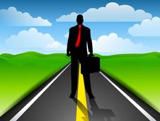 Businessman Highway Blue Sky Stock Photography Businessman Highway Blue Sky Stock Photography