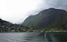 View Of Small Village On Norwegian Fjord Royalty Free Stock Images View Of Small Village On Norwegian Fjord Royalty Free Stock Images