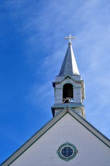 Clapboard Church Steeple Stock Photos
