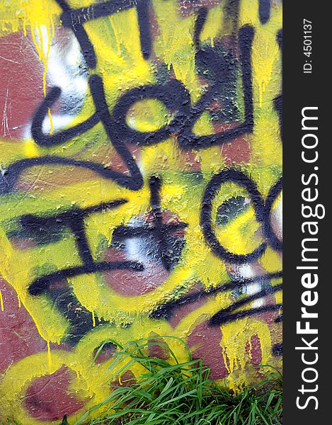 Yellow Graffiti Wall