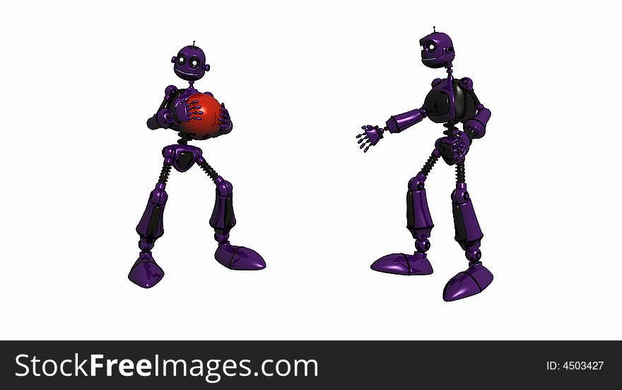 Robot with globe