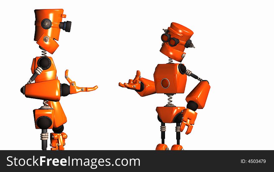 Orange robots