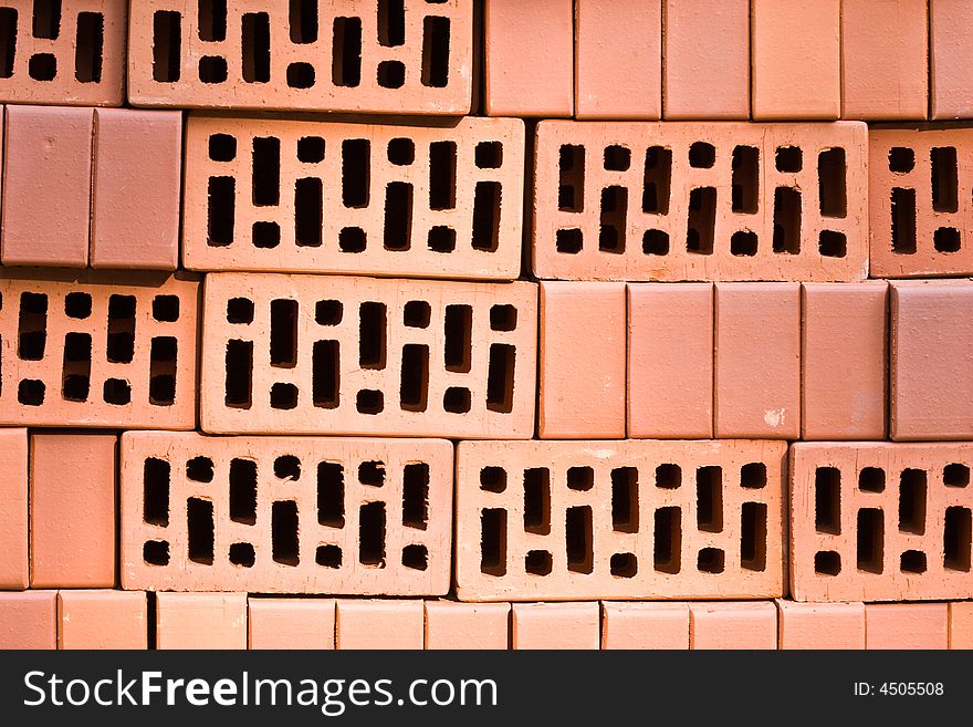 Building series: front brick row texture