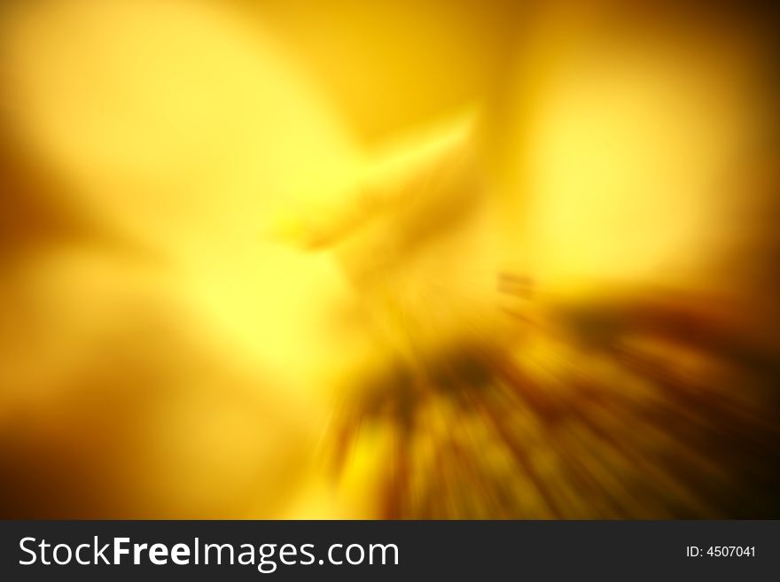 Abstract yellow and brown flower